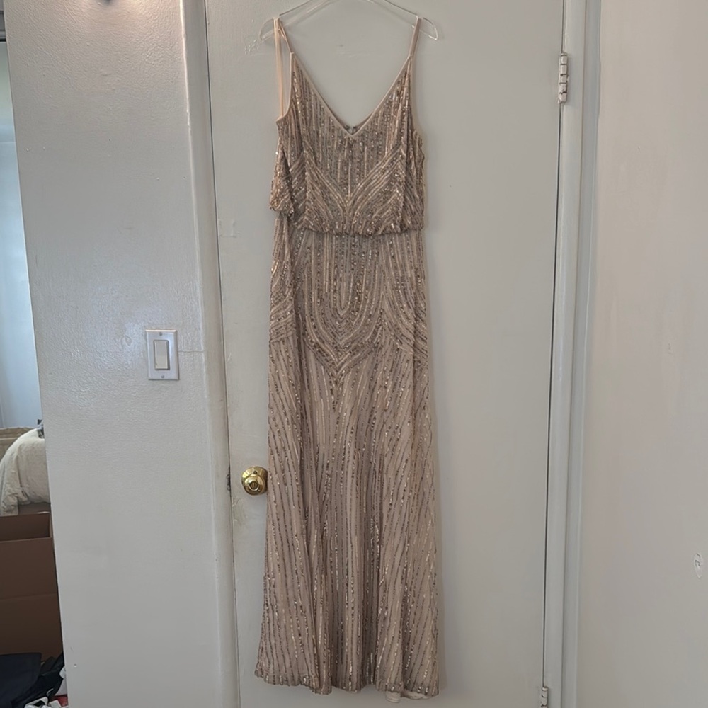 Anthropologie Beige Gown